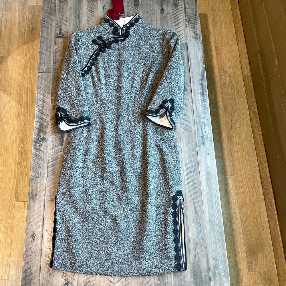 NWT 100% Wool/Silk Chinese QiPao Asian Dress XS/S